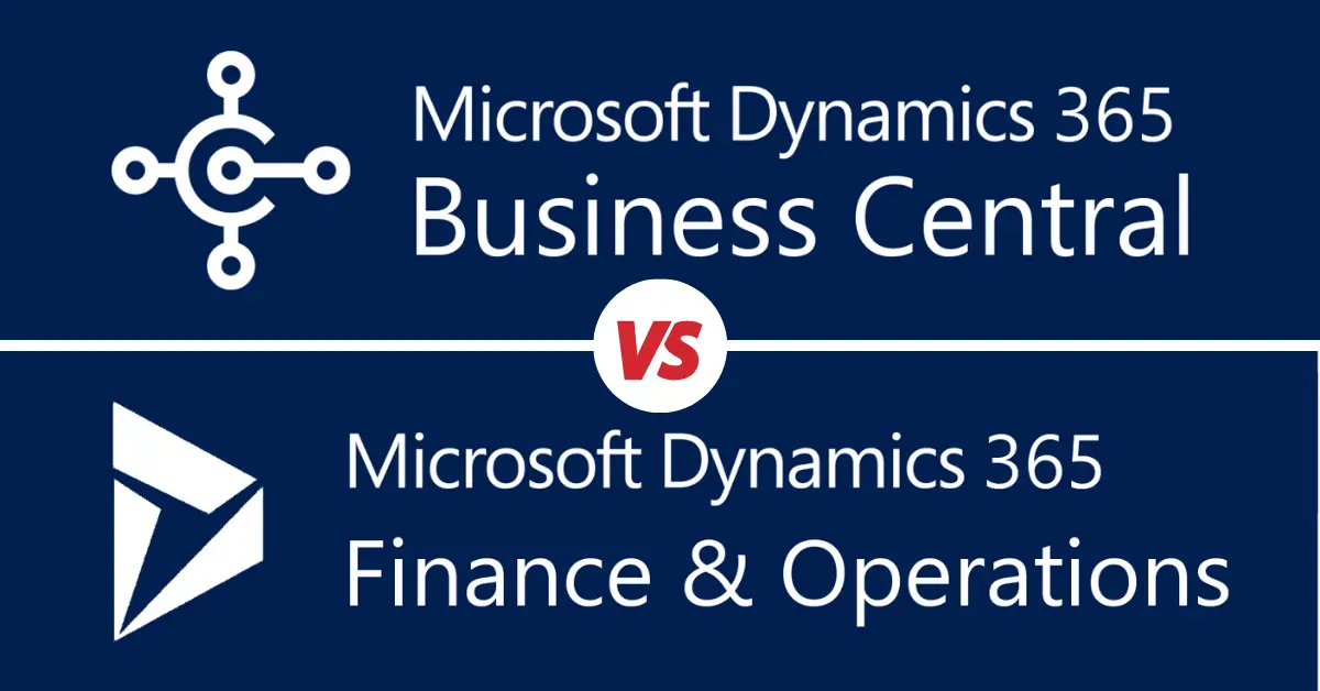 Difference between D365 FinOps and Business Central